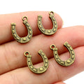Alloy Lucky Horseshoe Pendant 16x13mm For DIY Jewelry Necklace Bracelet Making Supplies view 3