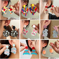 2025 Fresh 3D Flower Earrings Light Luxury Dopamine Spring Summer Fairy Versatile Ear Jewelry view 3