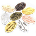 Alloy Engraved Handmade Pendant 31x19mm 2.5g DIY Jewelry Charm For Necklace Bracelet Making view 2
