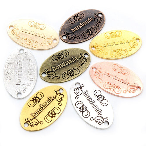Alloy Engraved Handmade Pendant 31x19mm 2.5g DIY Jewelry Charm For Necklace Bracelet Making