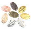 Alloy Engraved Handmade Pendant 31x19mm 2.5g DIY Jewelry Charm For Necklace Bracelet Making view 1