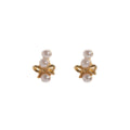 Elegant Mini Bowknot Pearl Alloy Stud Earrings For Women Light Luxury Commuter Fashion Daily Earrings view 5