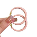 Copper Enamel Letter Hoop Earrings For Women Fresh Summer Chic Versatile Style view 5