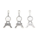 8.8mm Zinc Alloy Eiffel Tower Charm Pendant for DIY Necklace Bracelet Jewelry Making view 2