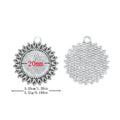 20mm Antique Silver Zinc Alloy Round Bezel Charm Pendant for DIY Necklace Bracelet Jewelry Making view 1