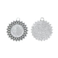 20mm Antique Silver Zinc Alloy Round Bezel Charm Pendant for DIY Necklace Bracelet Jewelry Making view 2