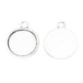 18mm Zinc Alloy Round Bezel Charm Pendant for DIY Necklace Bracelet Jewelry Making view 3