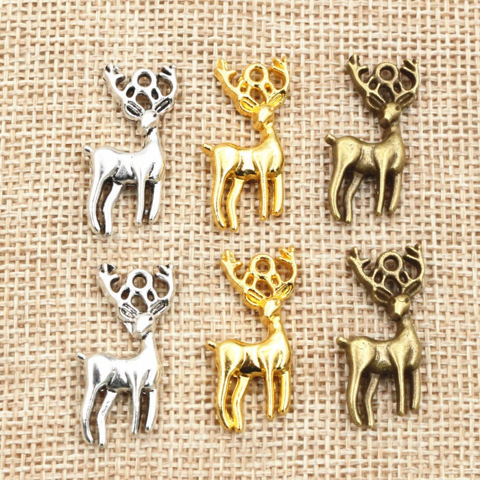 Alloy Elk Pendant 27x18mm 2.4g DIY Jewelry Accessory Charm For Necklace Bracelet