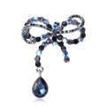 Alloy Rhinestone Bow Brooch Vintage Lapel Pin For Women Apparel view 5