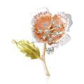 Alloy Rhinestone Enamel Flower Brooch Pin For Women's Clothing view 2