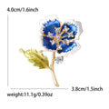 Alloy Rhinestone Enamel Flower Brooch Pin For Women's Clothing view 6