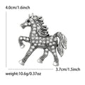 Alloy Micro Pave Horse Brooch For Creative Garment Accessories view 5
