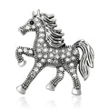 Alloy Micro Pave Horse Brooch For Creative Garment Accessories view 2