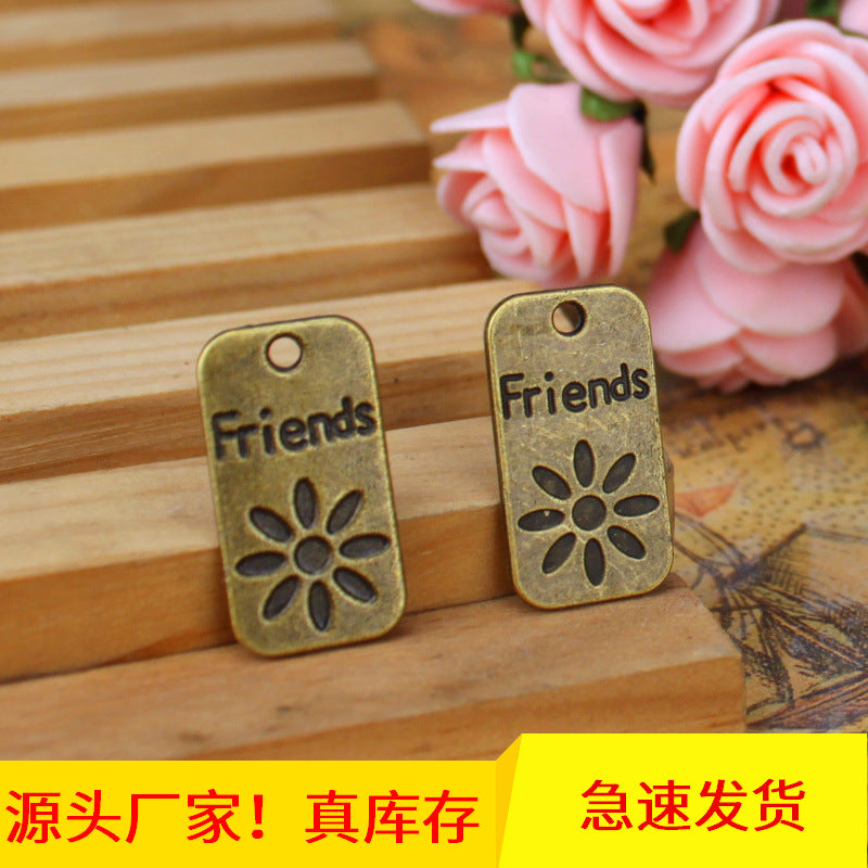 23x13mm Double-Sided Flower Charm Pendant