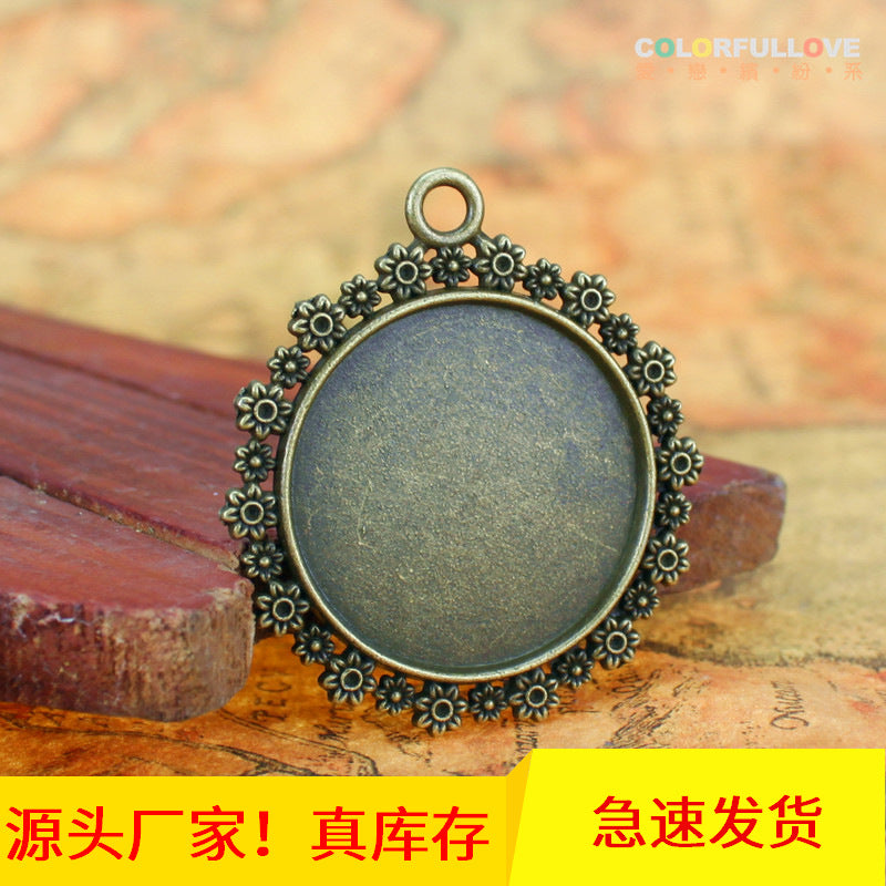 42mm Flower Pendant Base for 30mm Cabochon