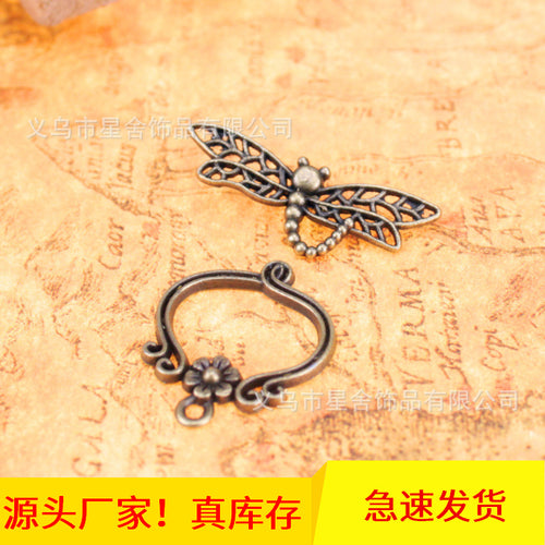 dragonfly and floral toggle clasp shown in source main image 1