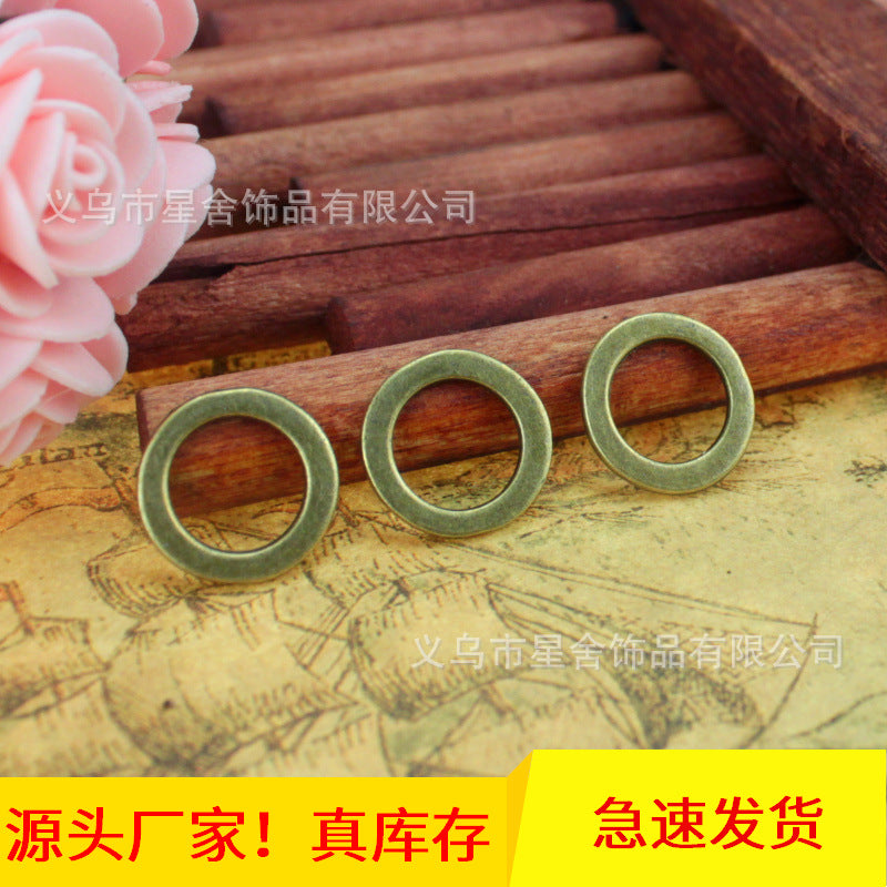 Vintage Smooth Round Circle Charm Pendant 16mm