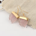 Gold Tone Irregular Crystal Cluster Drop Earrings in Five Colors view 8
