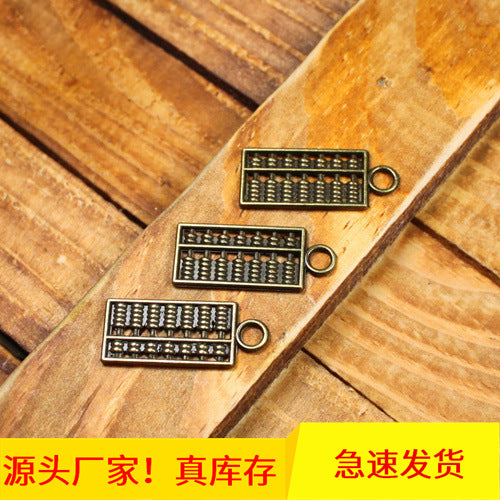 Vintage Alloy Abacus Charm Pendant 24x10mm