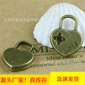 Heart Shaped Padlock Charm with Keyhole in Four Finishes view 2