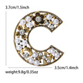 Hollow Alloy Pearl Flower Letter C Brooch For Fashion Accessories view 6