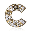 Hollow Alloy Pearl Flower Letter C Brooch For Fashion Accessories view 1