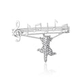 Alloy Enamel Musical Cat Brooch Pin For Creative Apparel view 2
