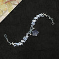 Fresh Style Faux Pearl Resin Woven Flower Bow Star Moon Charm Bracelet view 3