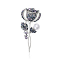 Alloy Rhinestone Flower Brooch For Suits And Apparel Decoration view 2