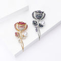 Alloy Rhinestone Flower Brooch For Suits And Apparel Decoration view 3