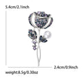 Alloy Rhinestone Flower Brooch For Suits And Apparel Decoration view 5