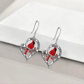 Electroplated Metal Magpie Heart Drop Earrings For Women, Cute Fashion Jewelry view 3