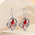 Electroplated Metal Magpie Heart Drop Earrings For Women, Cute Fashion Jewelry view 2