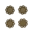 8mm Zinc Alloy Round Bezel Charm Pendant for DIY Necklace Bracelet Jewelry Making view 3