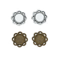 8mm Zinc Alloy Round Bezel Charm Pendant for DIY Necklace Bracelet Jewelry Making view 4