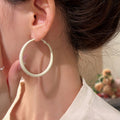 2026 New Iron Enamel Letter Hoop Stud Earrings For Women Sweet Summer European Style view 2