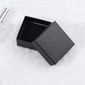Compact Black Square Jewelry Box With Subtle Woven Texture view 6