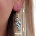 Leaf Enamel Drop Earrings For Women, Vacation Style Fashion Dangle Jewelry view 4