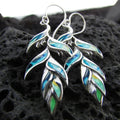 Leaf Enamel Drop Earrings For Women, Vacation Style Fashion Dangle Jewelry view 1