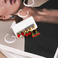 Cute Stainless Steel Enamel Strawberry Cherry Stud Hoop Earring Set For Girls Sweet Summer Earrings view 4