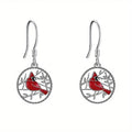 Women's Alloy Vintage Bird Drop Earrings, Artistic Enamel Painted Jewelry For Daily Wear view 5