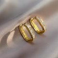 French Style Square Geometric Ear Cuff For Women, Versatile Daily Fashion Jewelry Earrings view 2