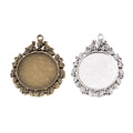 26mm Zinc Alloy Round Bezel Charm Pendant for DIY Necklace Bracelet Jewelry Making view 4
