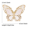 Luxury Alloy Double Shell Butterfly Brooch For Elegant Clothing Decoration view 4