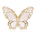Luxury Alloy Double Shell Butterfly Brooch For Elegant Clothing Decoration view 1