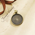 25mm Round Zinc Alloy Cabochon Tray Pendant Setting