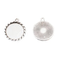 17mm Zinc Alloy Round Bezel Charm Pendant for DIY Necklace Bracelet Jewelry Making view 2