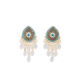 Vintage Bohemian Teardrop Rhinestone Alloy Pearl Tassel Ethnic Luxury Stud Earrings view 5