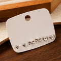 Elegant Korean Style Mini Heart And Bow Rhinestone Alloy Stud Set For Daily Commuter Fashion Earrings view 3