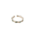 Zircon Geometric Double Layer Open Ring For Women view 5